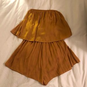 Flowy Gold Romper - The Impeccable Pig